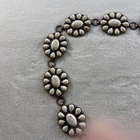 Angel Ranch Western Womens Belt Conchos Bronze Stones Boho Western Hippie Gypsy main image 16